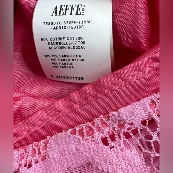 Moschino Y2K Cheap & Chic Barbie Pink Crochet Lace Lined Shift Dress Size 4 - Picture 9 of 12